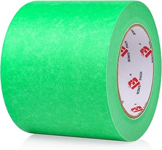 BOMEI PACK 4" Painters Tape, 3D Printing Tape 4 Inches x 55 Yards for Laser Cutting, 21-Day Clean Removal Wide Green Masking Tape