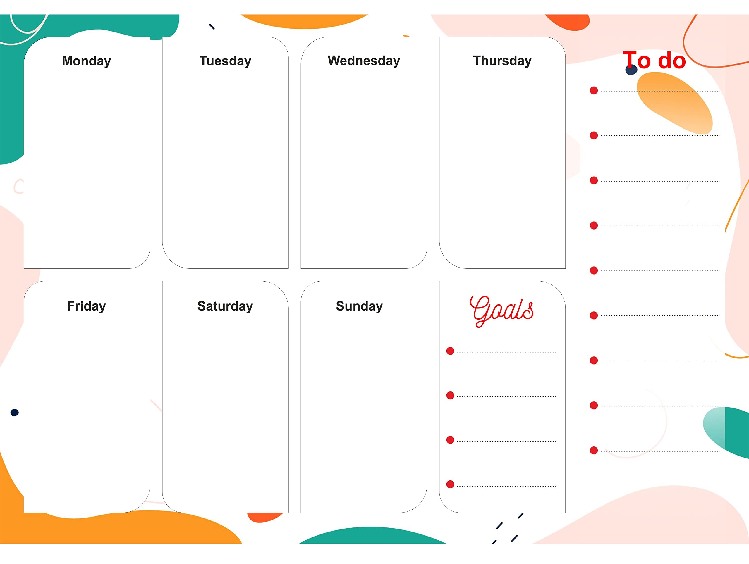 Weekly Planner Memo Pads, Magnetic Board Dry Erase Weekly Color Planner for Fridge (Size: 21cm x 30cm) Daily Task Planner, to-Do Lists, Reminders, Notes & More for Kids and Adults.-image-34