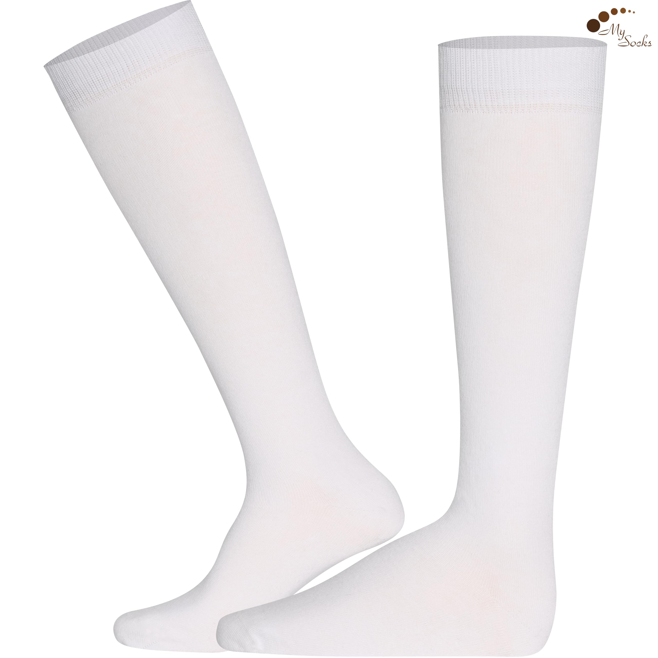 Mysocks® 3 paires de chaussettes unisexes de genou multi de conception avec le coton peigné très fin