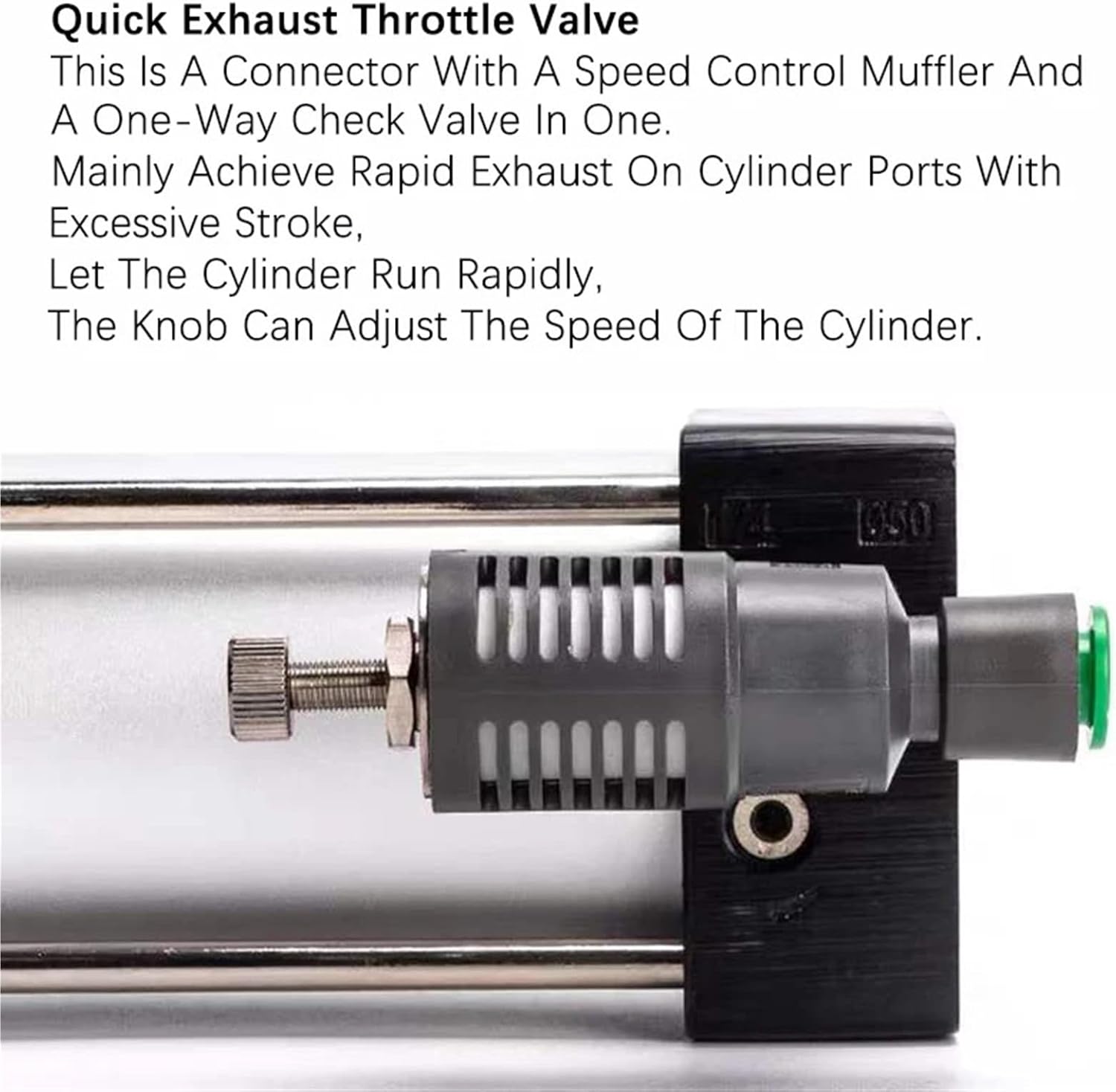 Quick Coupling Of Exhaust Valve With Muffler ASV510F-01-02-03-04-06S-08S-10S-12S 1Pcs(ASV310F-02-08S)