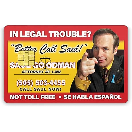 Better Call Saul Business Card Credit Card Skins