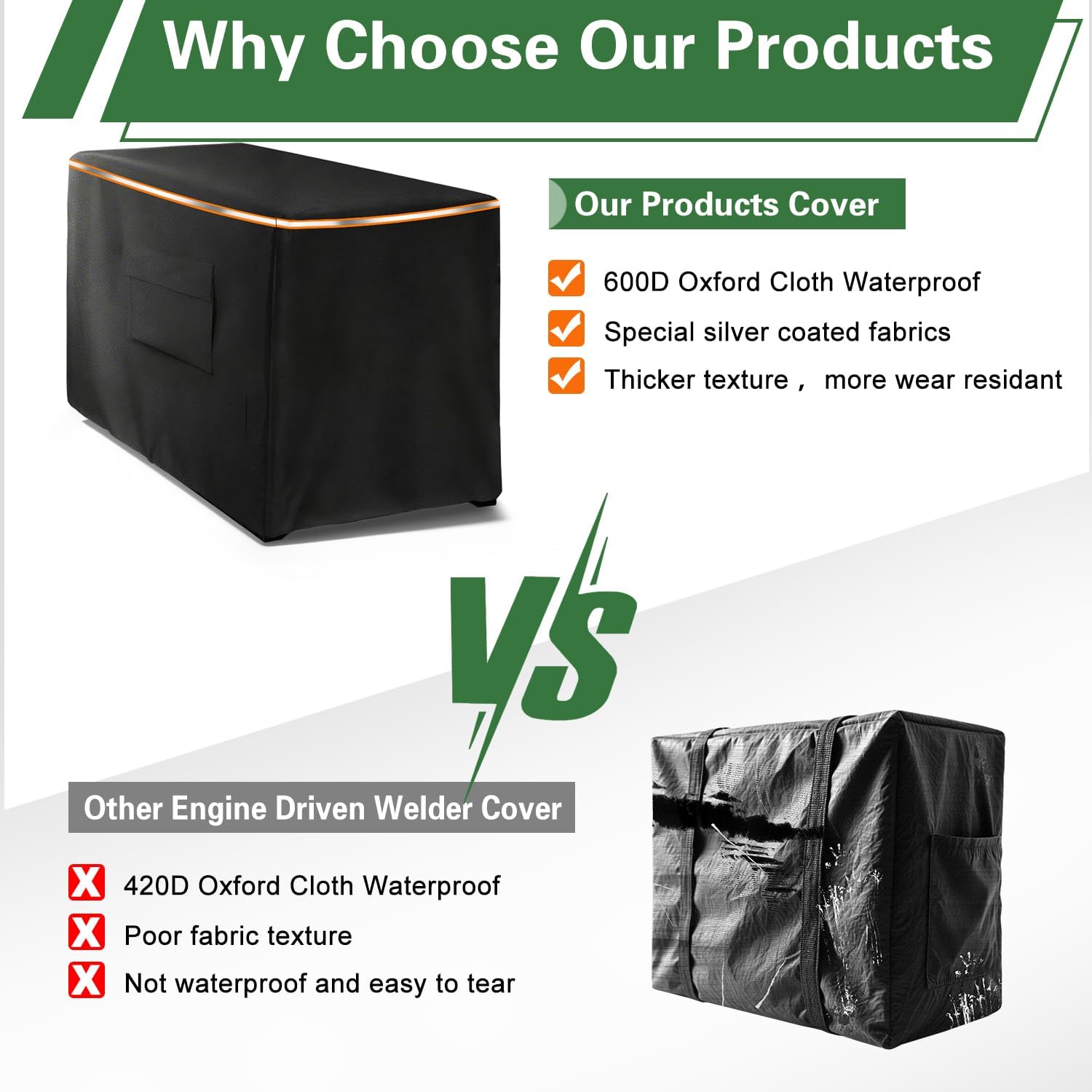 Engine Driven Welder Heavy Duty Cover compatible with Miller Welder 230/265/325/225,Waterproof & Dustproof, 30"Hx22"Wx41"D
