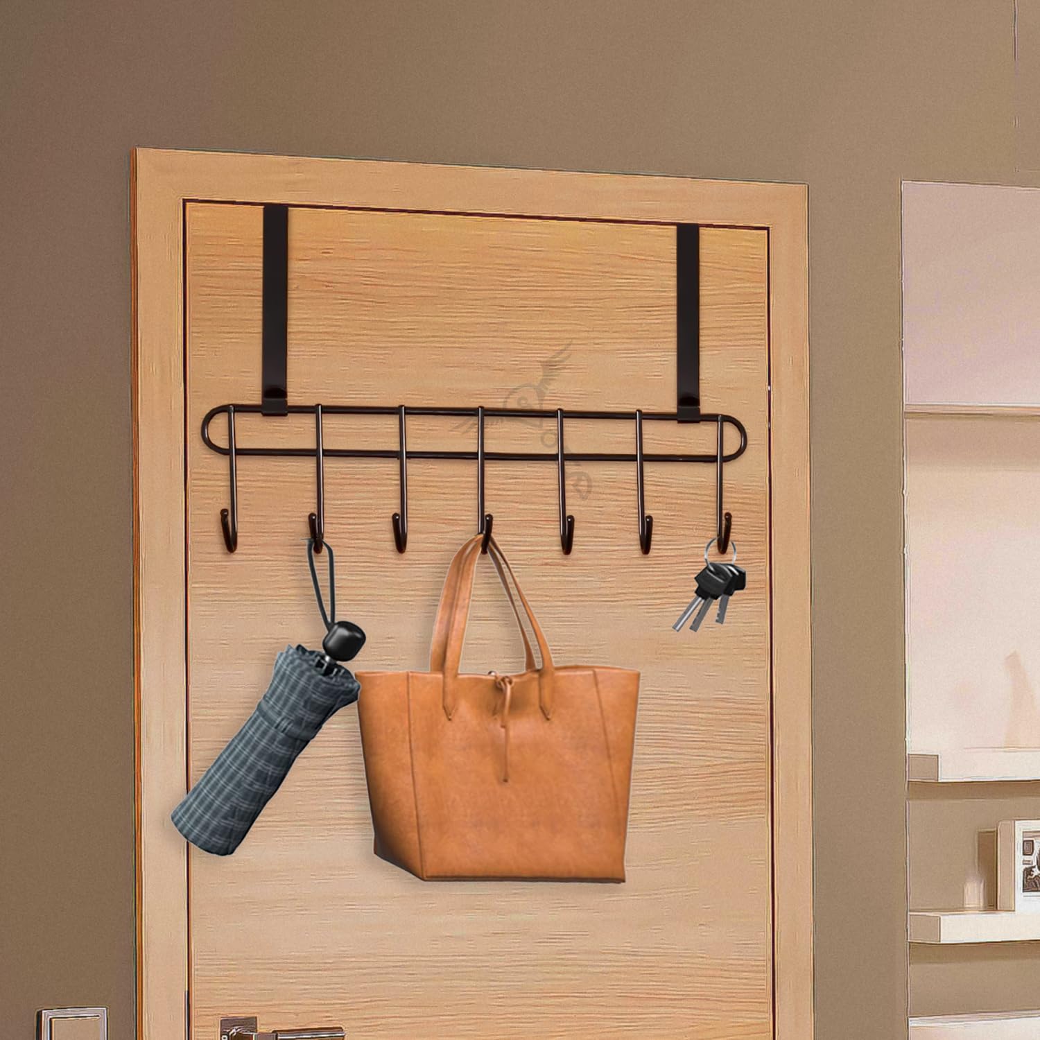 SITTELLA 1 Piece Stainless Steel No Drill Over The Door Hanger with 7 Hook for Home and Office (B0BZ1DPSZZ) Amazon Price History, Amazon Price Tracker