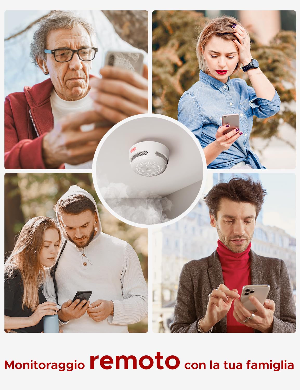 X-Sense Rilevatore di Fumo e Allarme con Wi-Fi Integrato, Gestibile Tramite l'App X-Sense, Sensore Fotoelettrico e Batteria Sostituibile, Conforme a EN 14604, XS01-WX, Confezione da 3