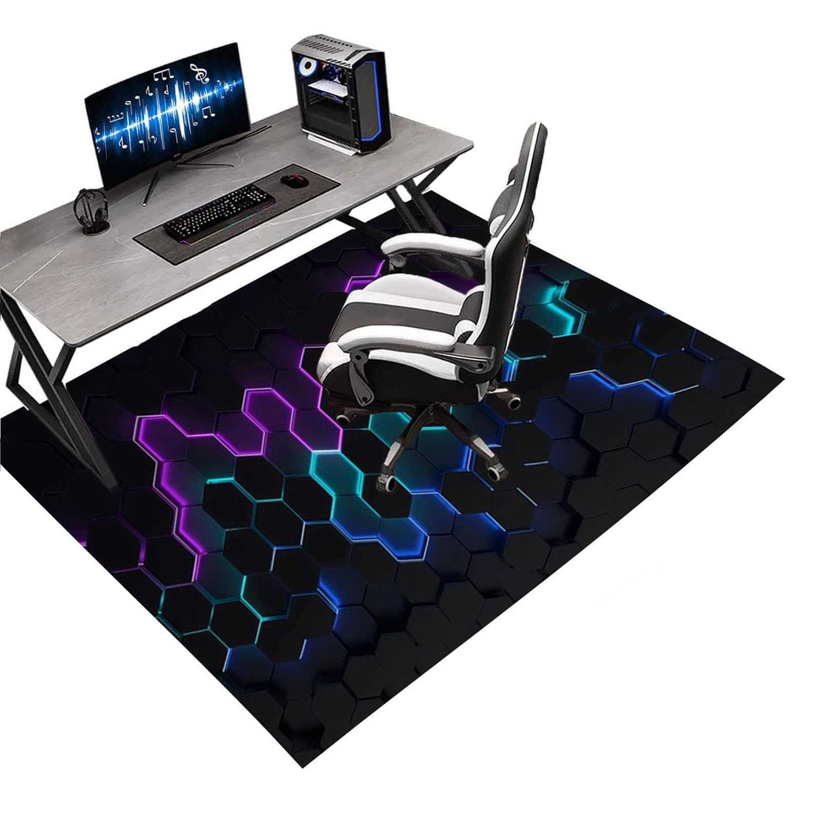 xinwanhong Office Chair Mat for Hardwood Floor Protector, Gaming Chair Mat Non-Slip Floor Mat for Rolling Chair Home,A11,180x280cm