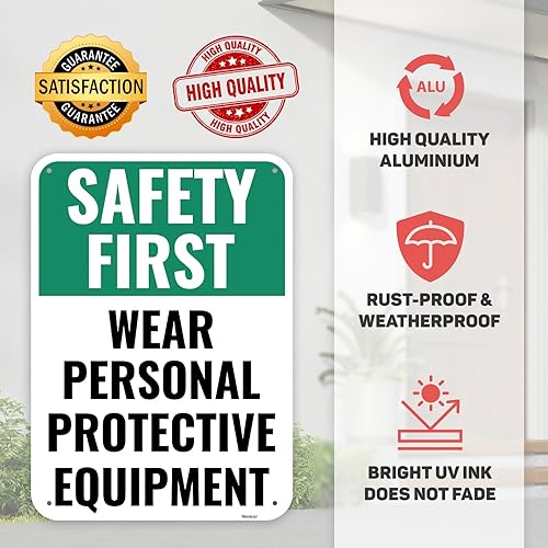 Miniatura 5 de 1 letrero de seguridad, 14 x 10 pulgadas, aluminio, letrero de seguridad no es accidente para el lugar de trabajo