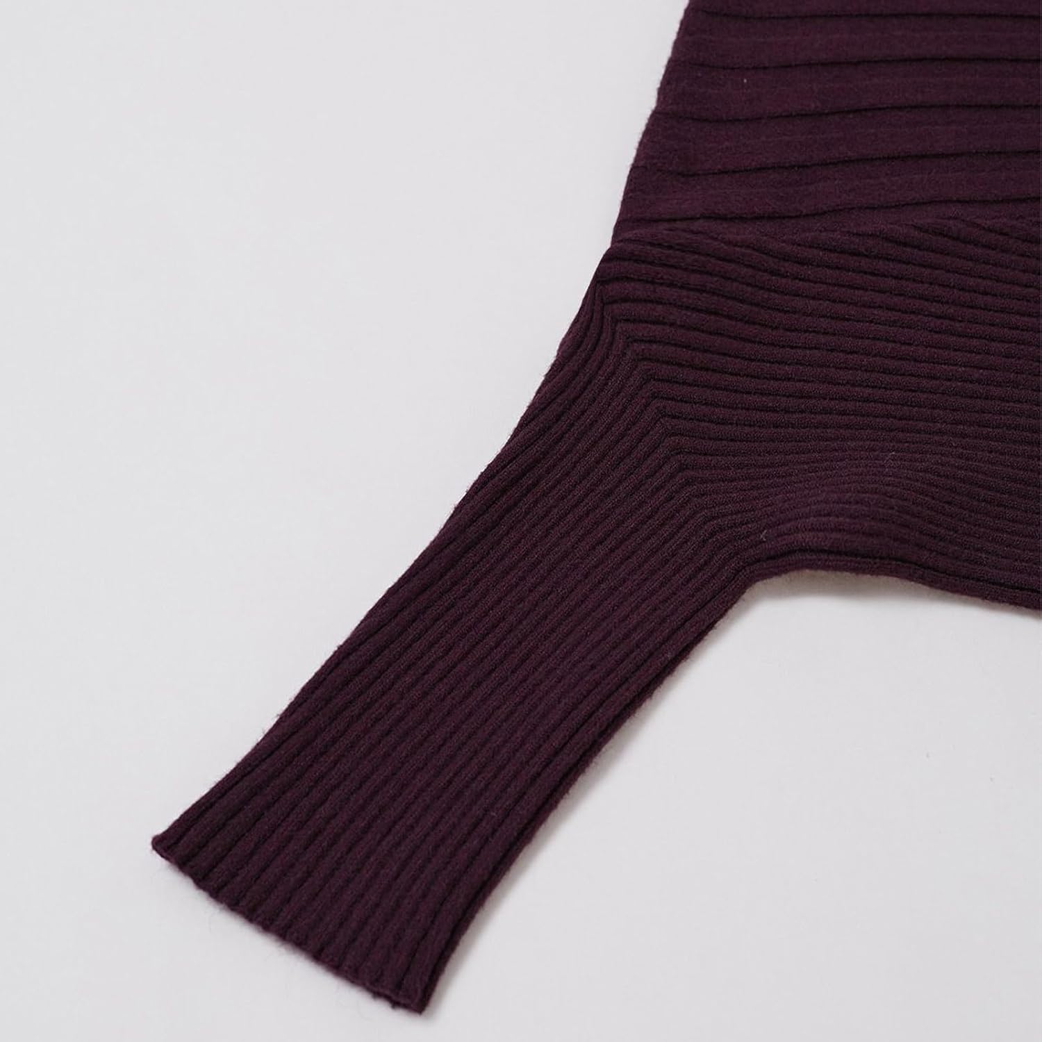 CHICWISH Women Contrast Ribbed Knit Sweater Mock Neck Batwing Sleeve Oversized Pullover Tops Casual Cape Poncho