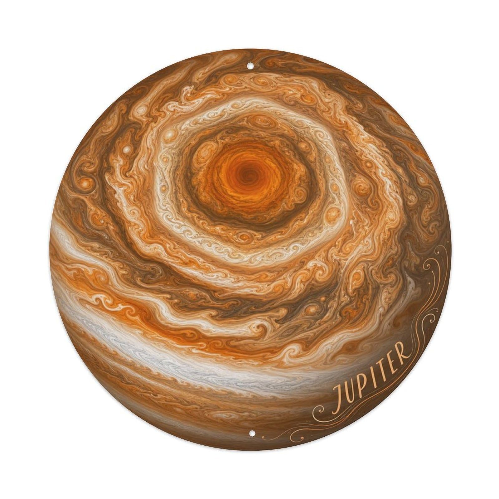 Cosmos Jupiter Storm Planet Celestial Retro Space Metal Tin Sign
