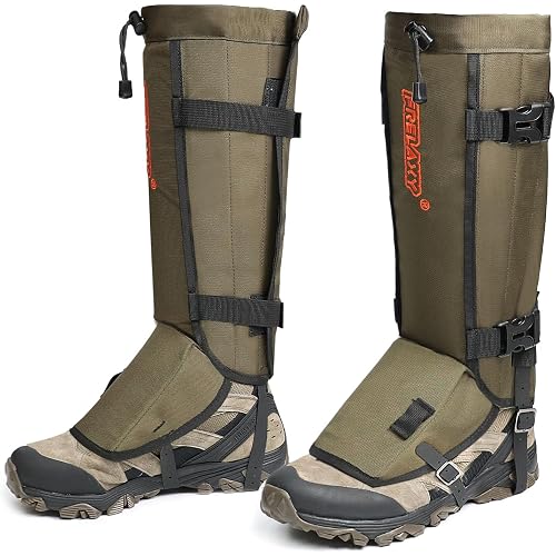 Frelaxy Snake Gaiters, Waterproof Snake Guard Chaps, Snake Bite Protection for Lower Legs, Adjustable Snake Proof Gaiters for Hunting/Outdoor Working, Fit for Men & Women
