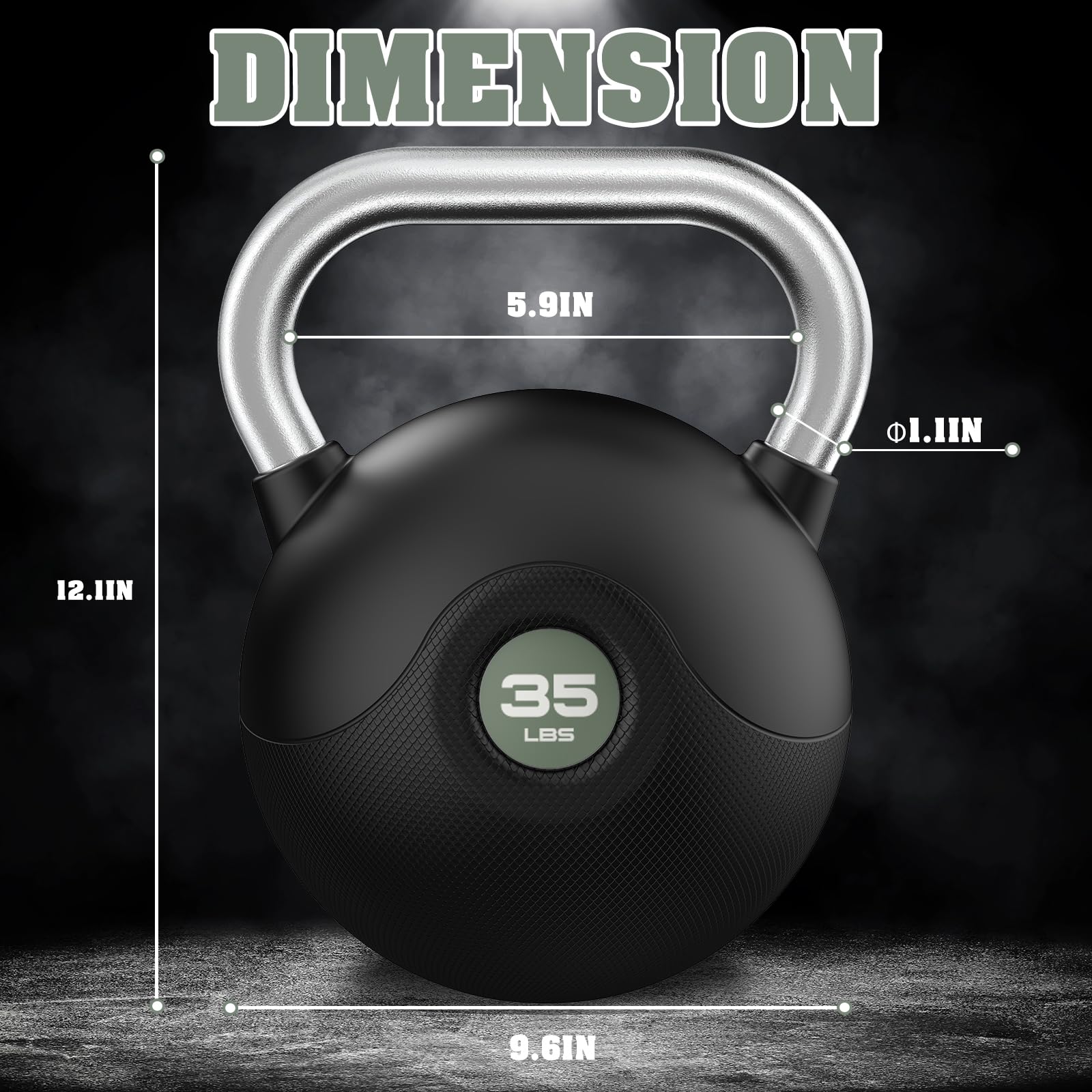 WINNOW kettlebells Set di pesi per l'allenamento della forza con impugnatura antiscivolo per l'allenamento di tutto il corpo, palestra domestica