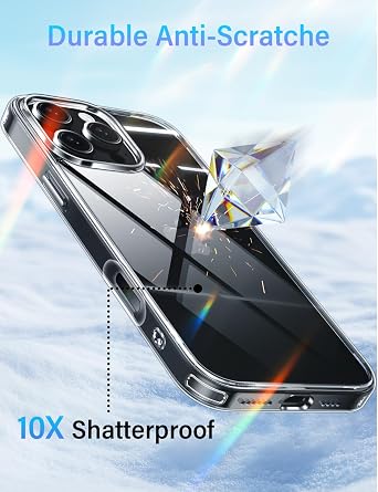 X-level for iPhone 16 Pro Clear Case, Anti-Yellowing