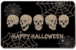 GAVEC Skeleton Rug Runner: Spooky Farmhouse Decor for Your Halloween Haven