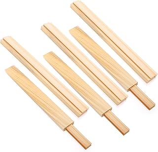 Kingrol 6 Pack 16 Inch Wooden Drawer Slides, Bottom Mount Center Guide Track with Slide Glides, Classic Traditional Dresser Replacement Parts