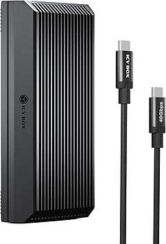 حاوية SSD M.2 NVMe بسرعة 40 جيجابت في الثانية، حاوية ICY BOX M.2 تدعم SSD M/B+M حجم المفتاح 2280/2260/2242/2230 متوافقة مع Thunderbolt 4/3/USB4/3.2/3.1، حاوية Thunderbolt 4 من الألومنيوم خالية من الأدوات