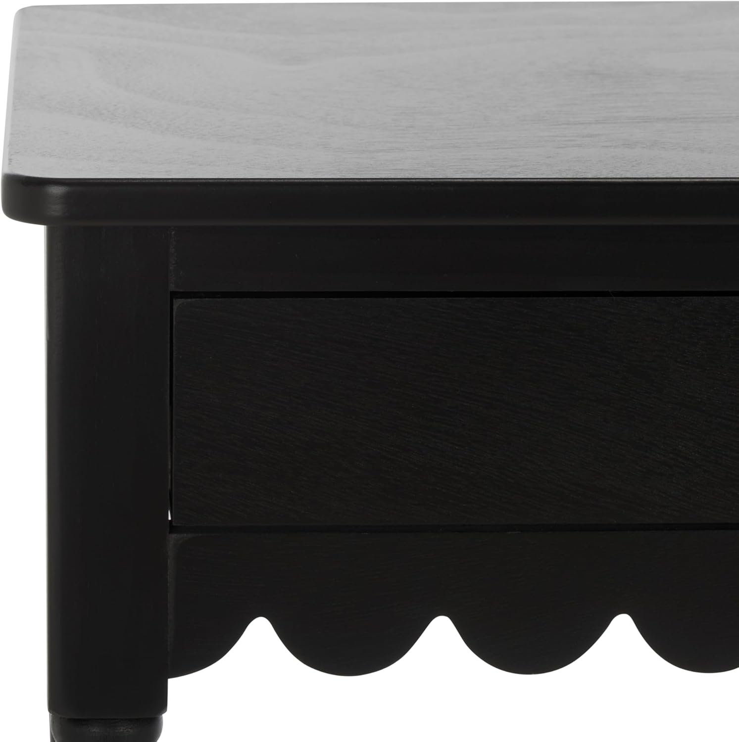 SAFAVIEH Home Collection Haven Farmhouse Country Cottage Matte Black 2-Drawer Desk Console Table for Entryway, Living Room, Home Office