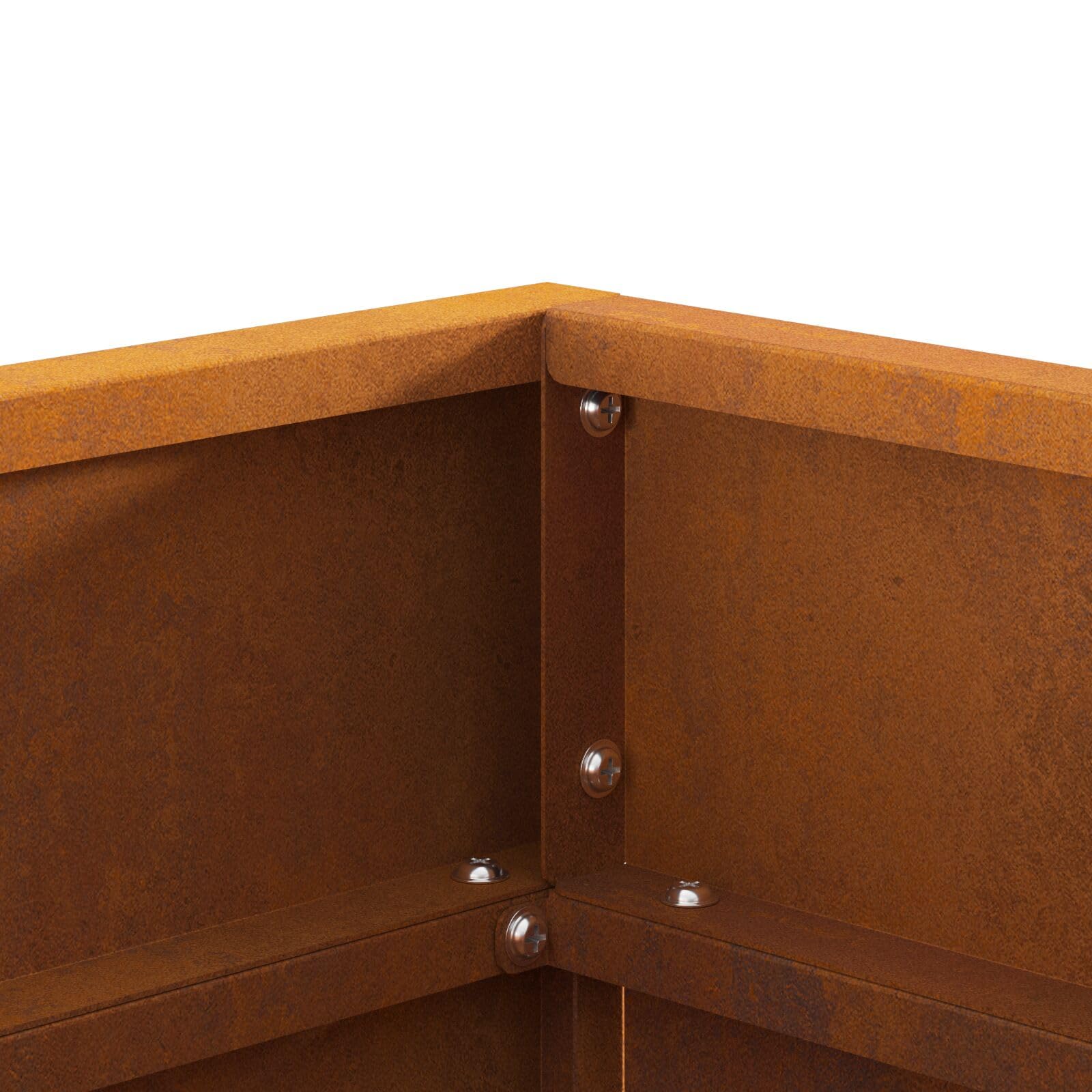 Homgoday Brasero Exterior Jardin Grande,Estufa al Aire Libre para Camping Cuenco para Hogueras Fogata Cuadrada 50x50x30 cm de Acero Resistente al Clima