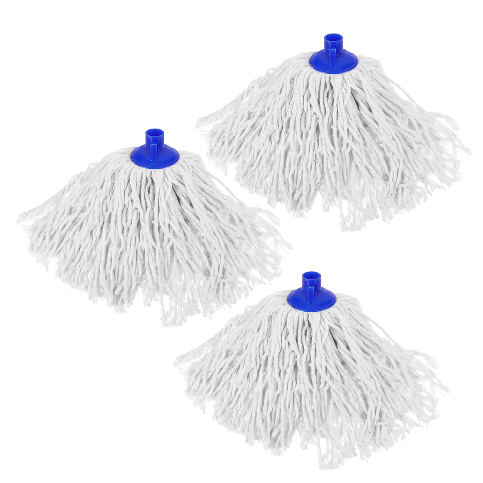 Cabezal de Fregona Práctico 3 Piezas Recambio de Trapeador de Algodón Absorbente Rápido para Limpieza del Hogar Suelos Madera Cerámica Linóleo