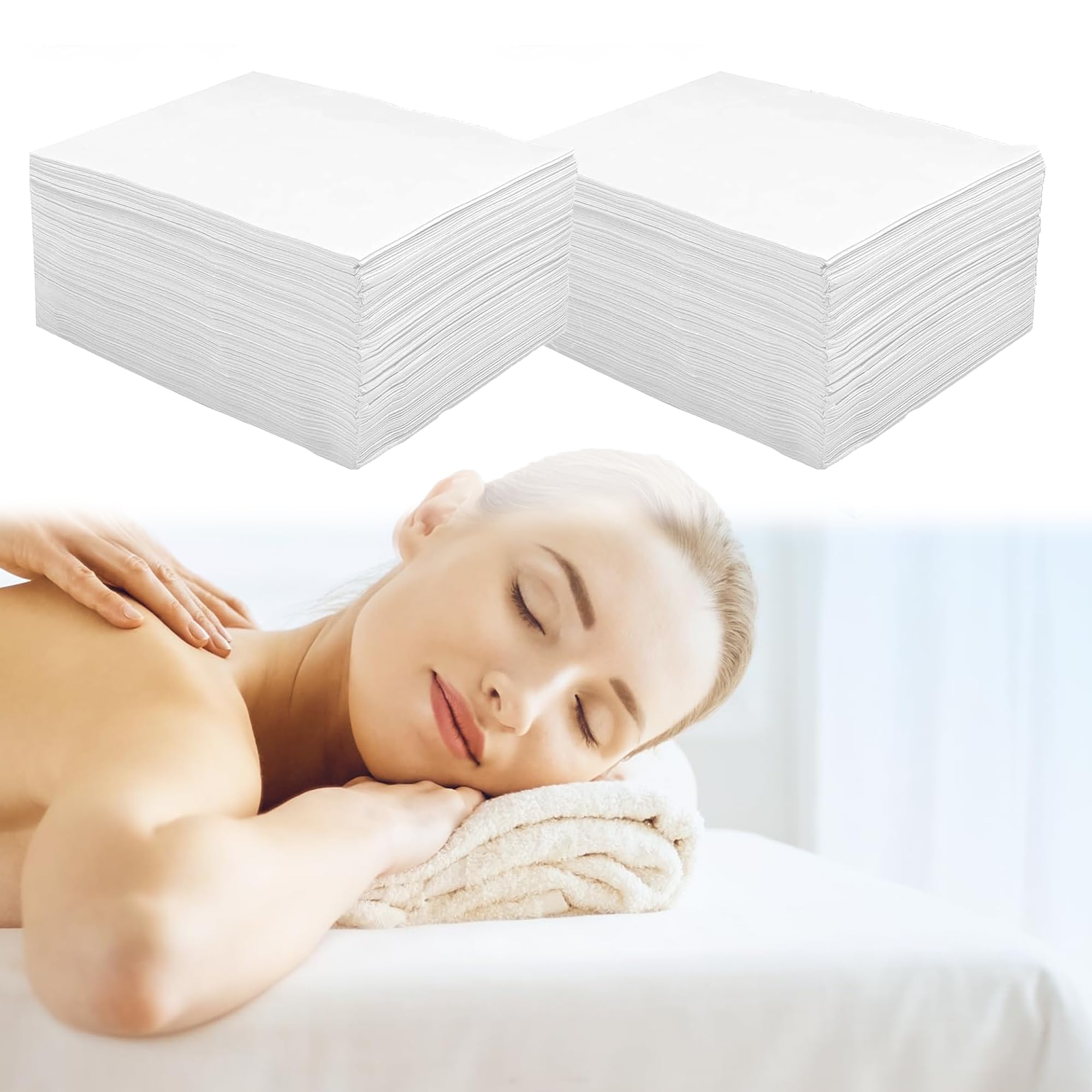 Juego de 100 sábanas desechables no tejidas para masaje de spa, 180 x 80 cm, tela suave no tejida, funda protectora para spa, club, salón de belleza, hoteles