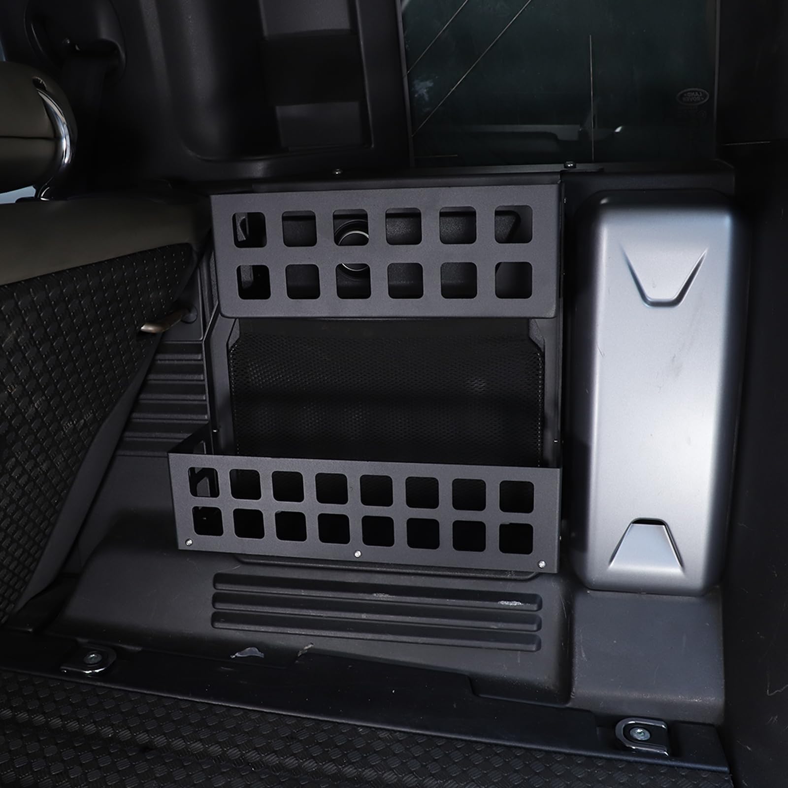 Organizer do bocznego bagażnika samochodowego wielofunkcyjny wspornik przechowywanie akcesoria do sprzątania kompatybilne z Land Rover Defender 110 2020-2024