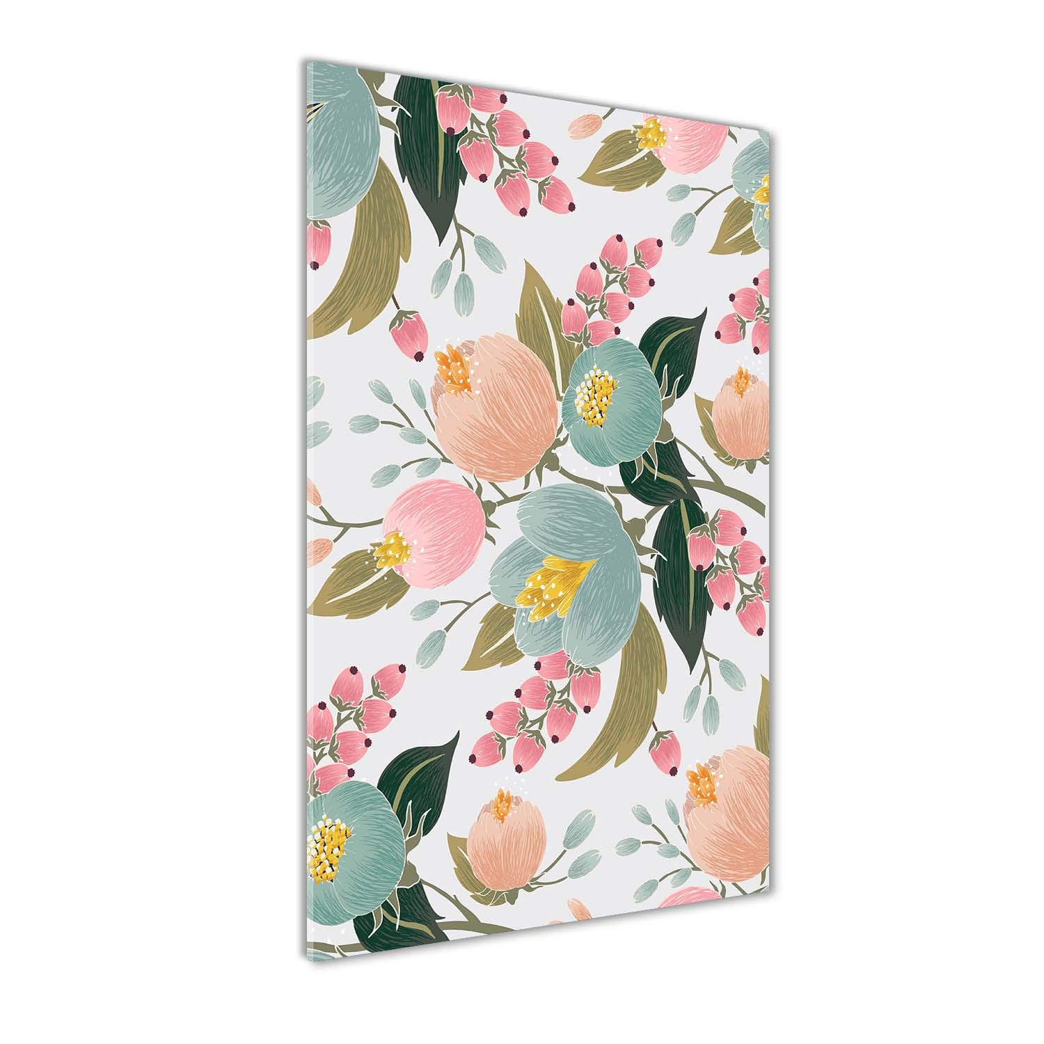 Tableau panoramique fleurs de printemps rose pour illuminer votre salon