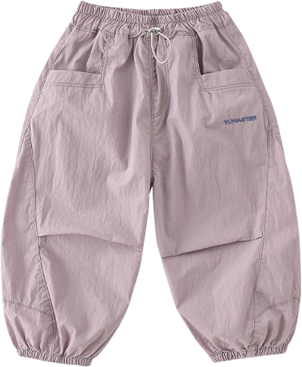 Girls Summer Pants Baggy Parachute Joggers Lightweight Pants with Elastic Waist Soft Outdoor Active Pants for Kids