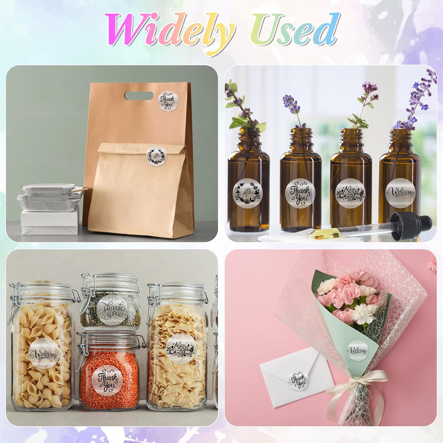 700 Pcs 2 Inch Round Thermal Labels Waterproof Circle Direct Thermal Stickers Printable Labels for Valentine's Day Gift Wrapping Thanks Card Small Business Logo(Clear,Round) - Image 6