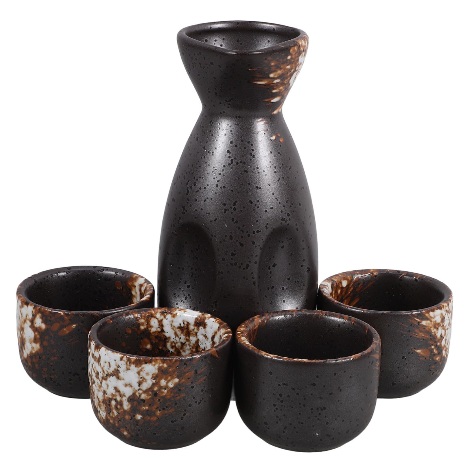 DECHOUS 1Set Japanese Traditional Sake Set Rice Wine Pot with Sake Cups Design for Home Decor and Authentic Dining Experience for Sake Lovers