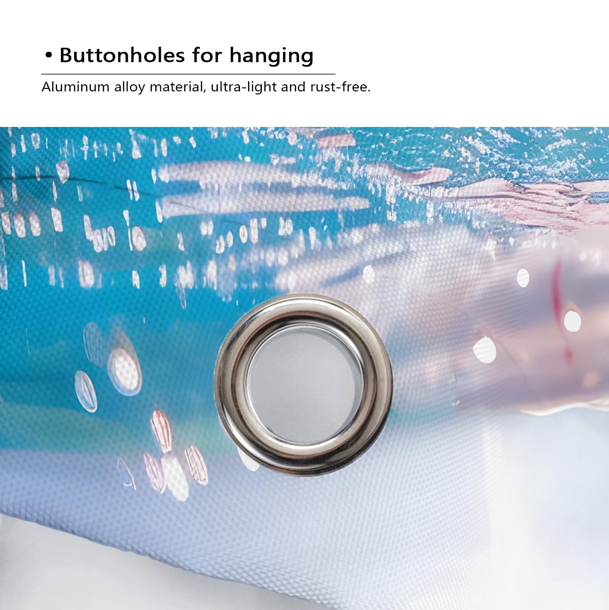 Rosa und weiße Quallen Duschvorhang Meeresleben Ozean-Badezimmerdekoration Wasserdichter Stoff-Badevorhang Schnelltrocknung Polyester mit blauen Haken 150 x 200 cm