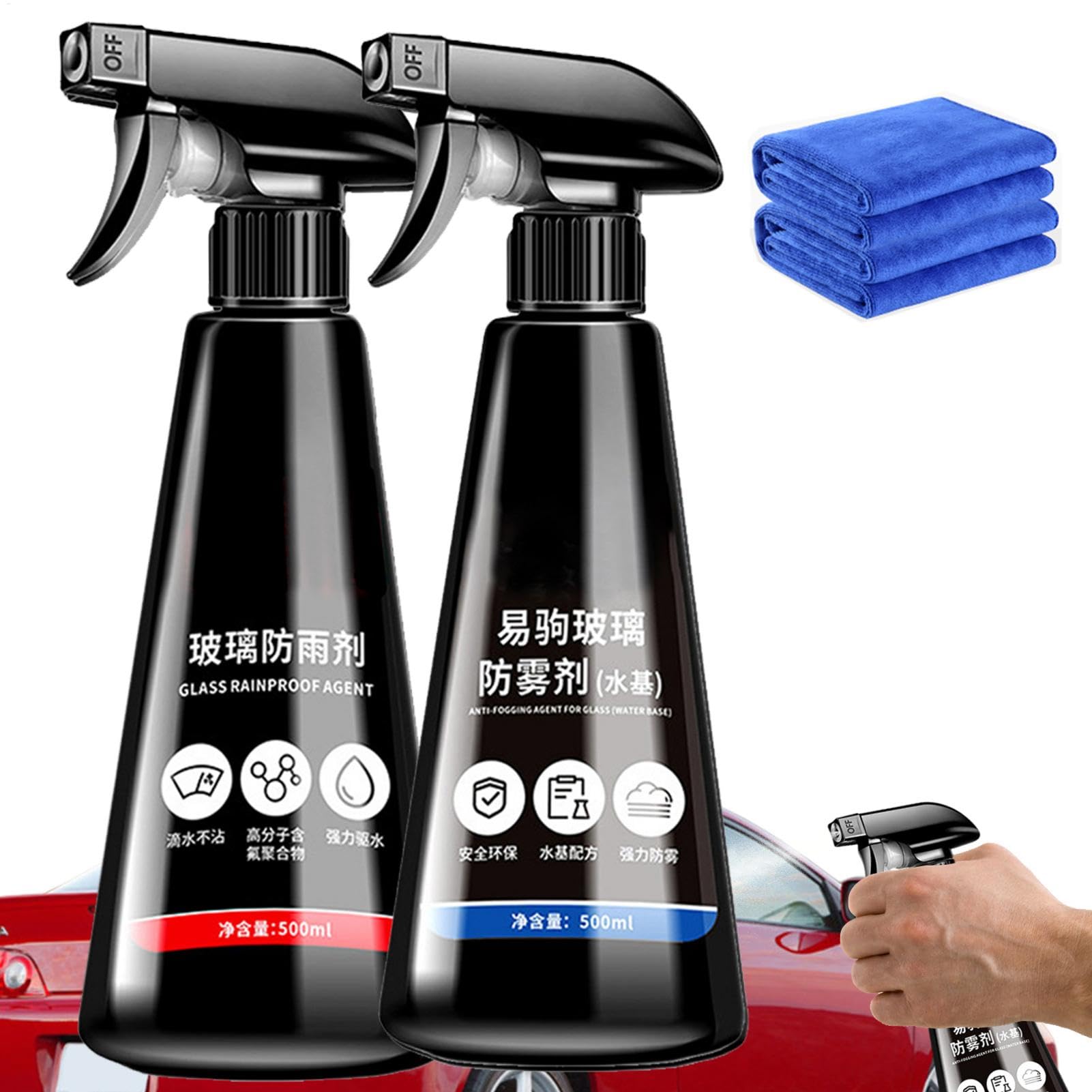 Spray Anti-Buée pour Lunettes Accessoire Auto Portable et Fournitures | Pare-Brise Anti-Pluie Produits D'Entretien Du Verre Accessoire Voiture Pour Débutants Maison Bureau Action De Gr