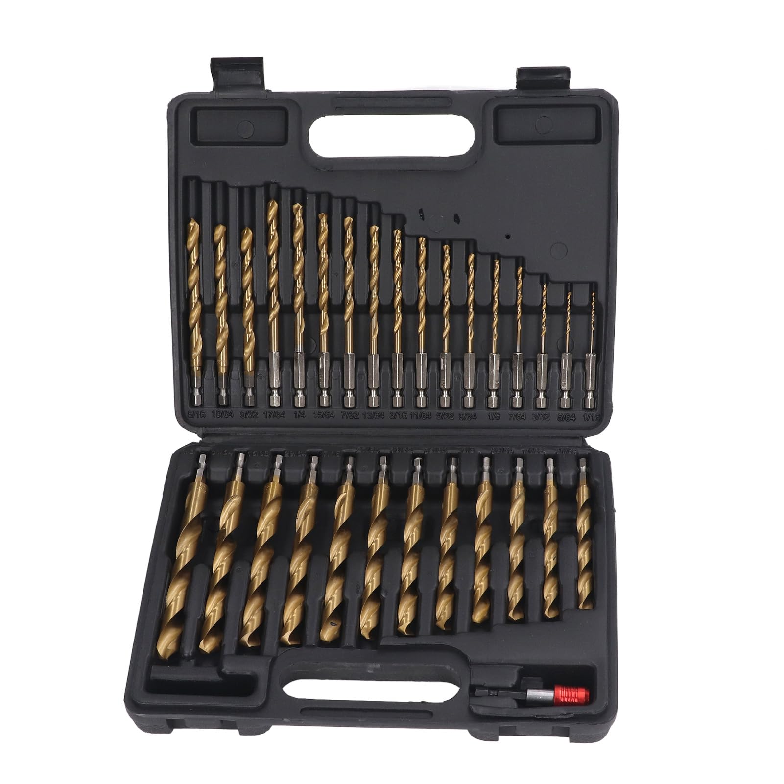 Topiky 30 Pièces Set de Forets Hélicoïdaux, Queue de 1/4in, 1/16 à 1/2in
