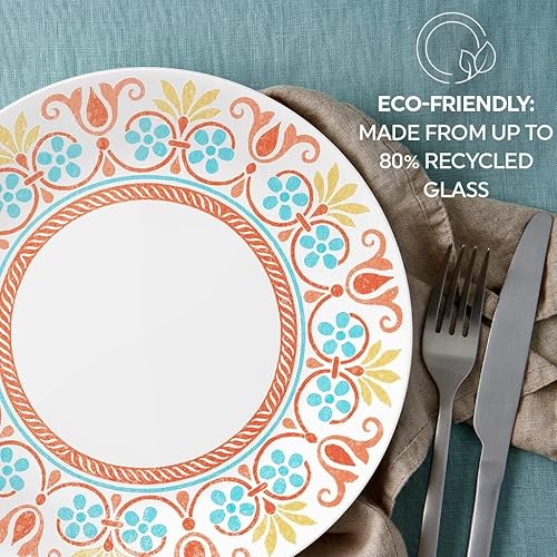 Miniatura 5 de Corelle Terracotta Dreams Dinnerware Set for 6 18 Pieces Dinner Plates, Appetizer Plates, and 18 Oz Bowls Dishwasher, Microwave, and Freezer Safe