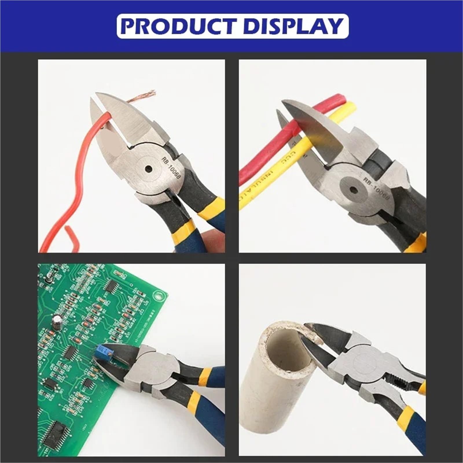 Alicates de corte diagonal de 5/6 pulgadas, herramienta for pelar cables, cortador lateral, rebabas for cables, alicates for electricistas, herramientas manuales de reparación de bricolaje, 1 unidad(6
