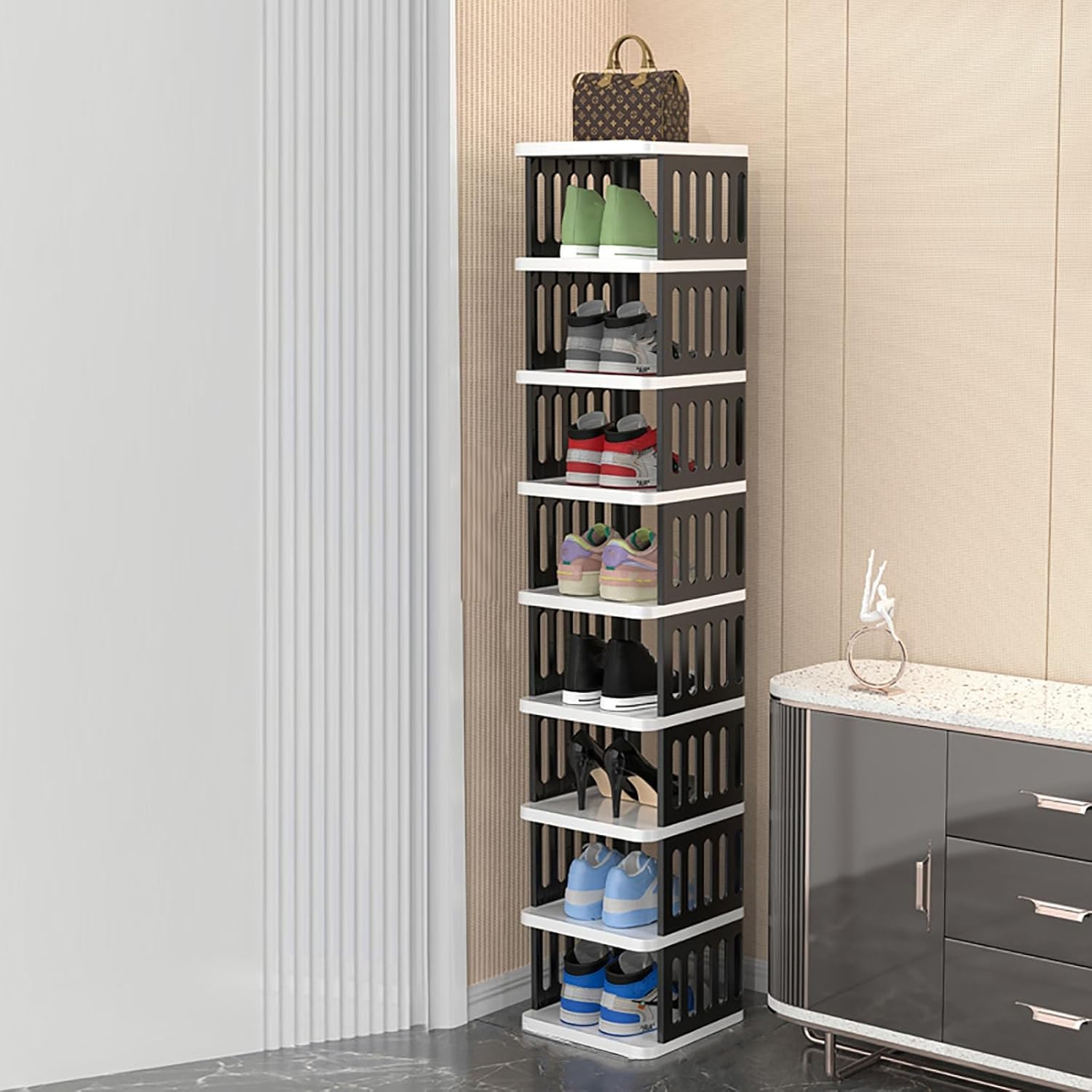 Modern vertical multi-layer shoe rack storage rack for small entrance space, freestanding shoe storage rack, bedroom shoe rack, sports shoe rack, portable shoe rack, space-saving shoe rack ( Color : B