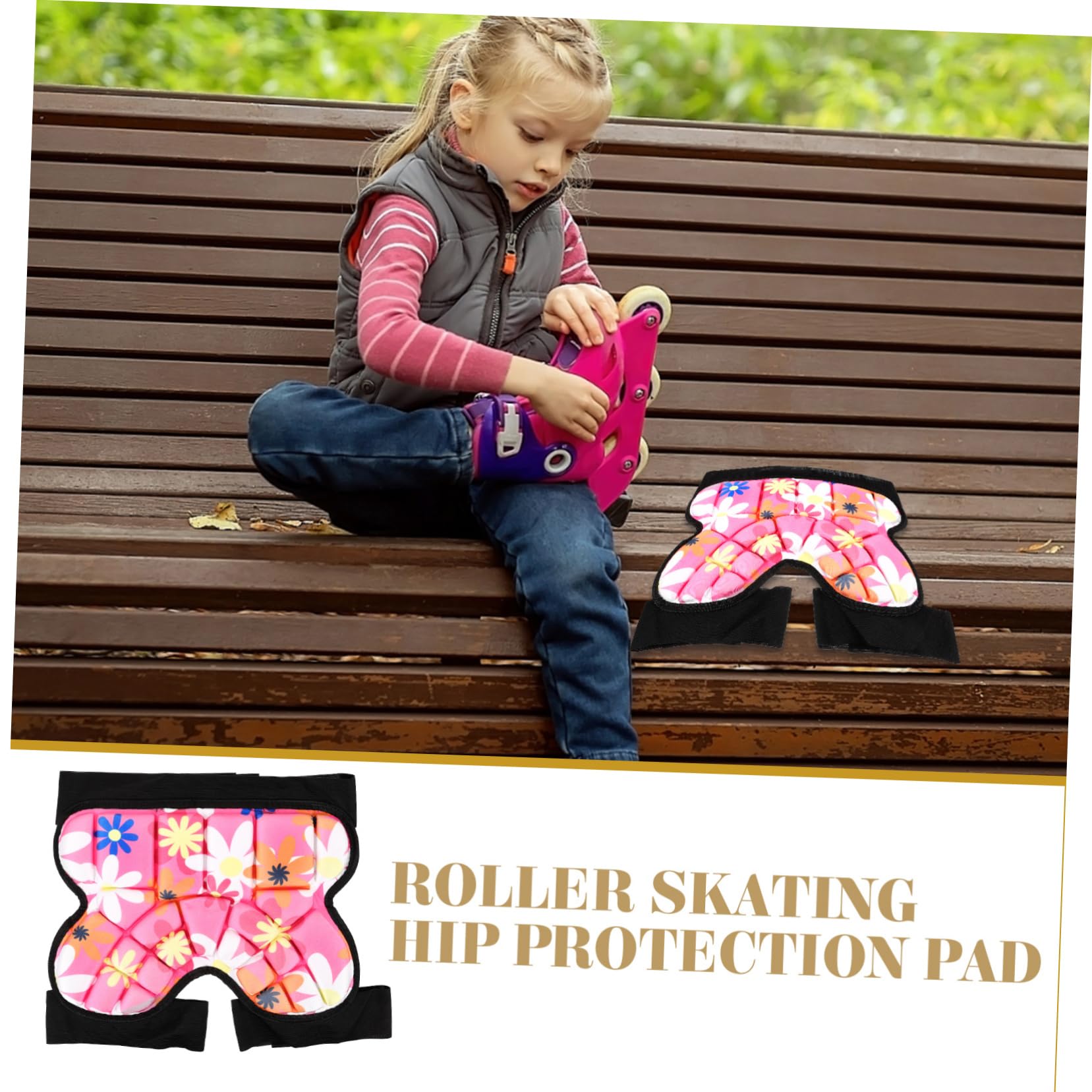 BESPORTBLE Pantalon De Hanche Coussinets De Patinage pour Les Enfants Coccyx Protecteur De Hanche pour Tout-Petit Coussinets De Hanche pour Le Patinage Junior Rose Éponge