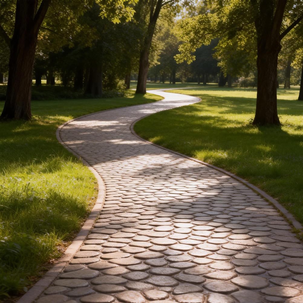 Stampo Riutilizzabile per Calcestruzzo, Stampo per Calcestruzzo con Texture Artistica A Effetto Ciottoli, per Imprimere Motivi su Patii, Vialetti, Muri E Pavimenti
