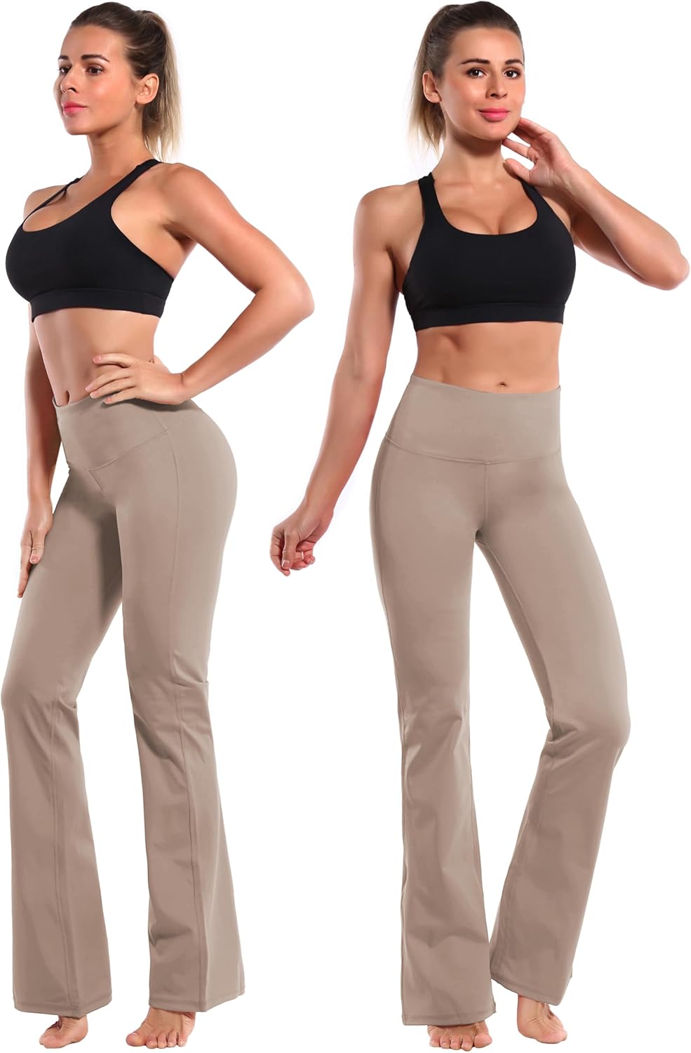 BUBBLELIME 29"/31"/33"/35"/37" 3 Styles Women's High Waist Bootcut Yoga Pants Basic/Side Pockets Tummy Control Workout Flared - Image 3