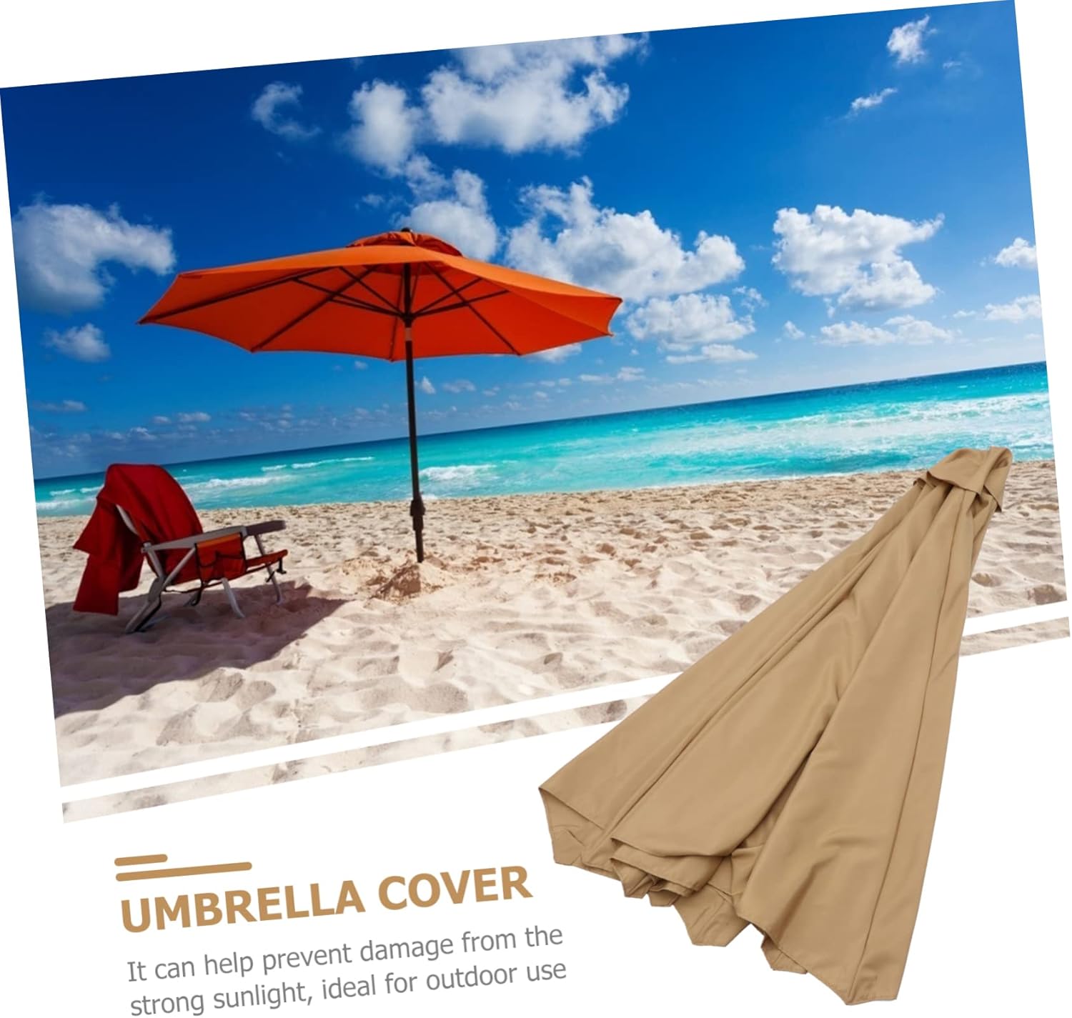 1pc Sun Umbrella Replacement Umbrella Heavy Duty Beach Canopy Market Canvas Replacement Parasol