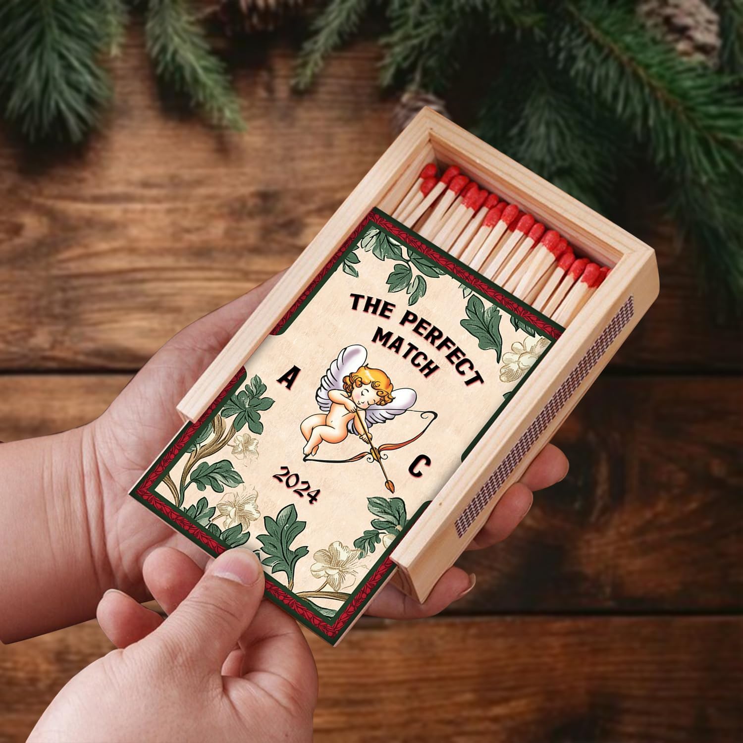 Matchbox Size In Inches Amazon.com: Custom Wooden Matchbox for Couples - The Perfect Match ...