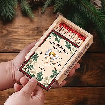 Custom Wooden Matchbox for Couples