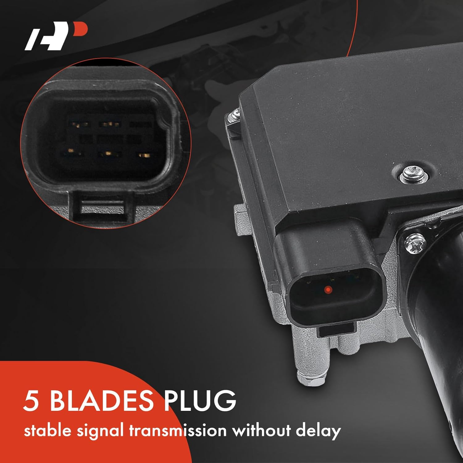 A-Premium Front Windshield Wiper Motor Compatible with Chevrolet, Buick, Pontiac & Oldsmobile Models - Impala/Monte Carlo 2000-2005, Century 1997-2005, Regal 1997-2004, Grand Prix, Intrigue, 5-Pin