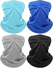Anti-UV Summer 4 Pieces Multifunctional Bandana Seamless Headband Scarf Elastic Scarf Tubular Scarf for Women and Men, Outdoor Sports, Camping, Training