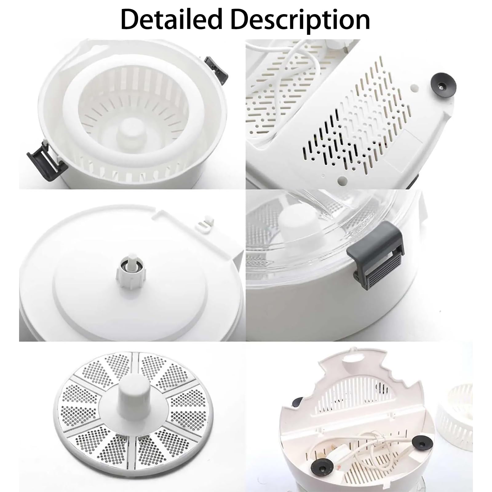 Pelapatate elettrico automatico da 85 W, funzionamento con un solo pulsante, in acciaio inossidabile, con essiccatore per verdure, per uso domestico e commerciale.