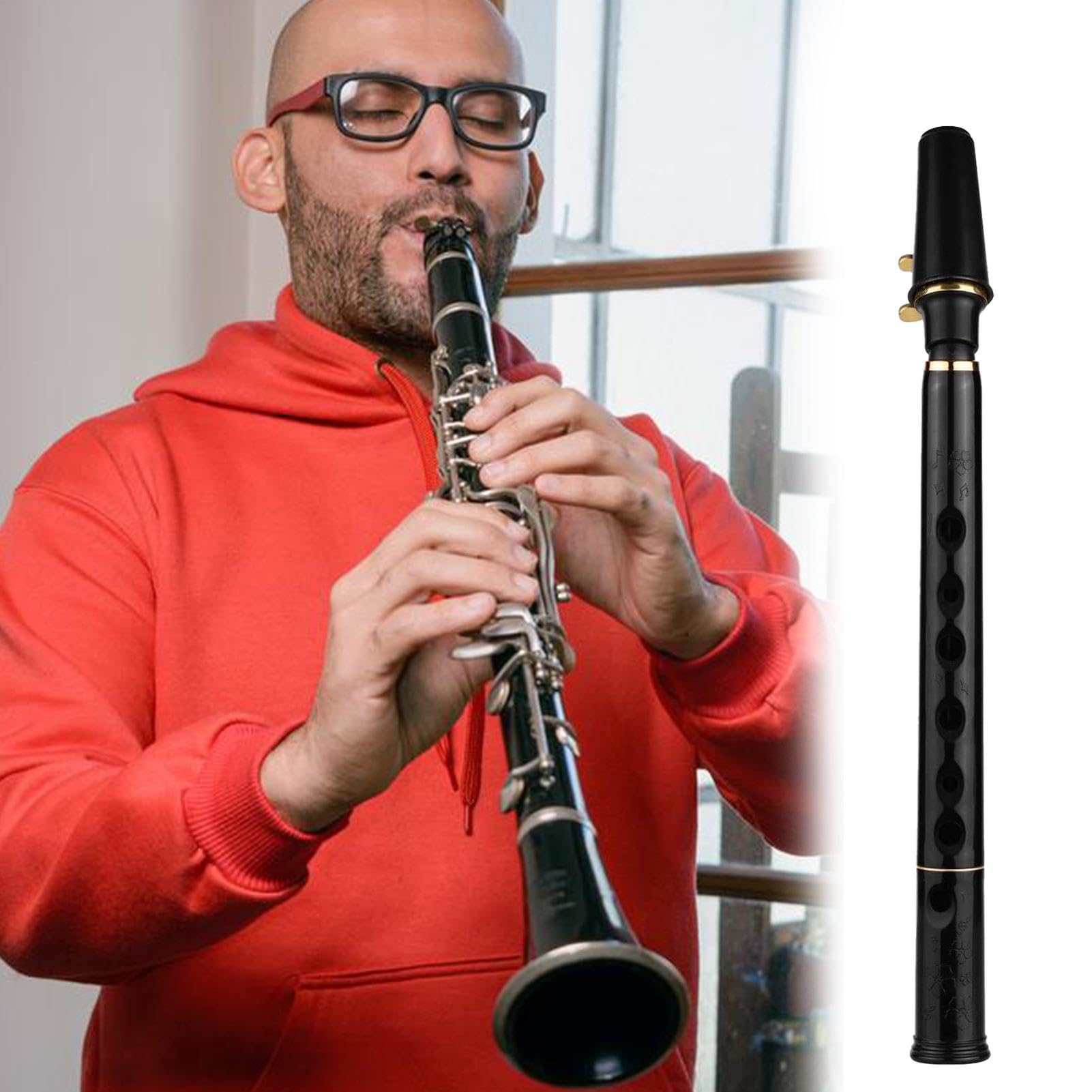 Sassofono tascabile con in do, sassofono a 8 fori, strumento portatile per sassofono, strumento compatto per esercitarsi con ance e borsa per il trasporto, strumenti musicali per musicisti e | Strumento di per Kids Kids Amateurs Amanti musicali, strumento