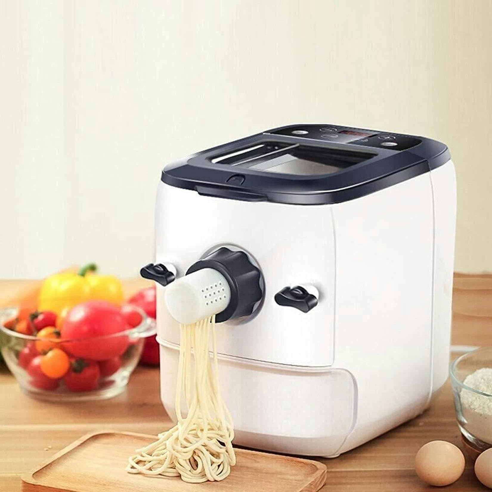Máquina para Hacer Pasta, máquina para Hacer Pasta, máquina para Hacer Fideos, Completamente automática, máquina de prensado de Masa eléctrica para el hogar, Herramienta de Cocina para Hacer Pasta y