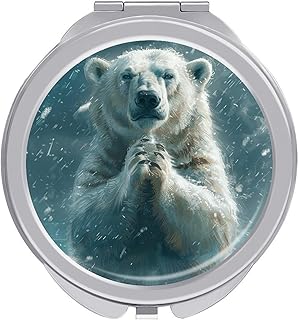 Bear Crosses His Hands Espejo de maquillaje d...