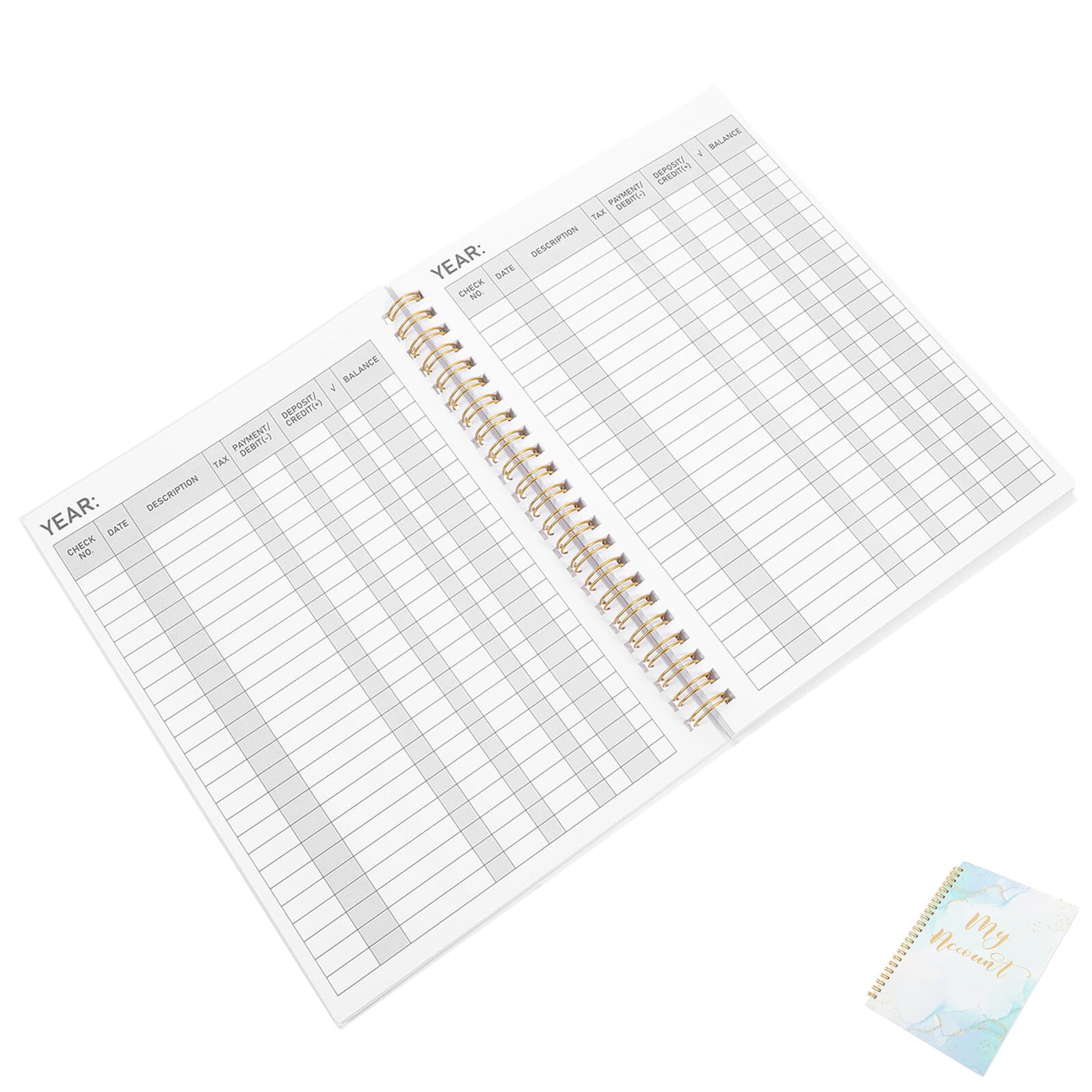 Parliky 人用家計簿 通帳型チェックブック帳簿 大理浅赤色 携帯便利な会計管理ノート 融管理にな記録帳