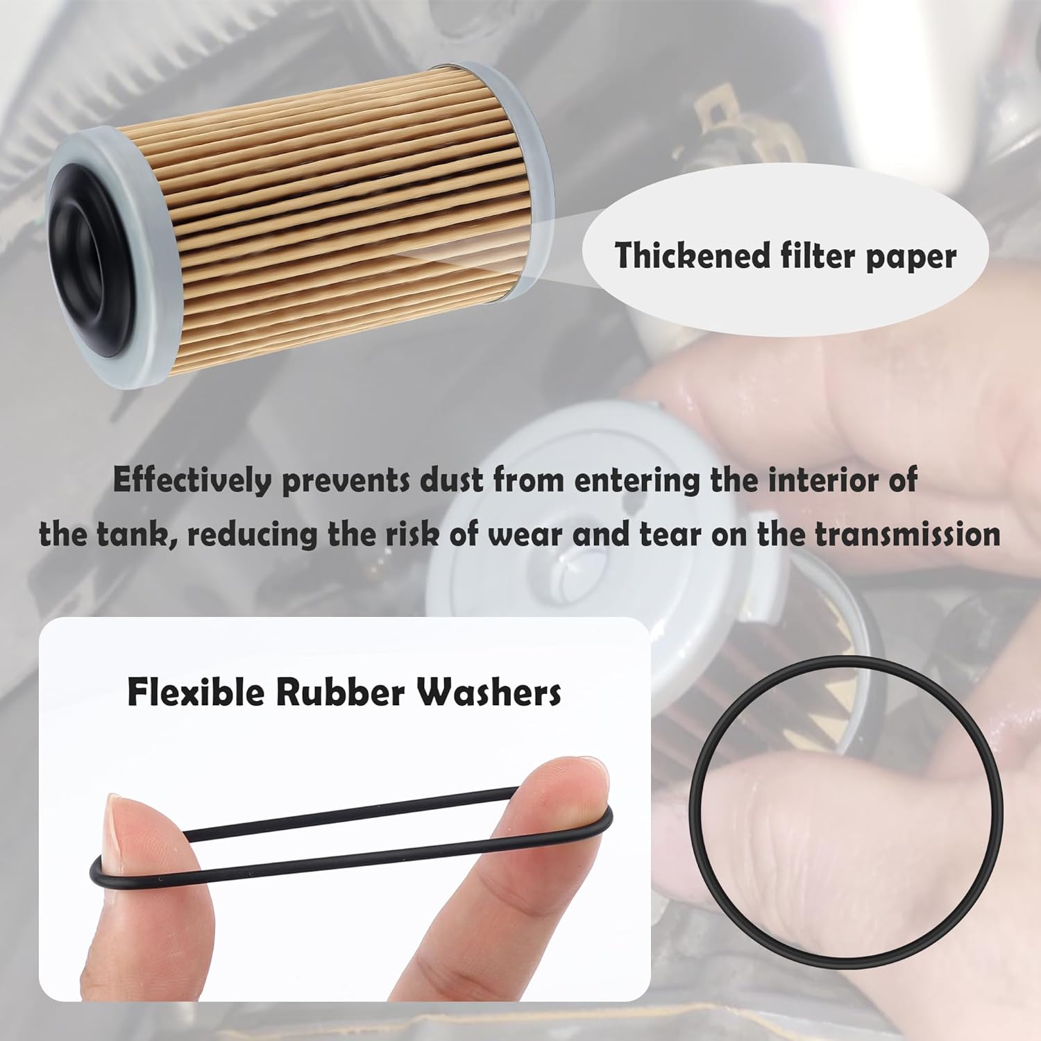 Transmission Oil Filter with Gasket,Automotive Replacement Oil Filters Compatible with Nissan Sentra Infiniti,Perfect CVT Transmission Fluid Filter Car Accessories OEM#0440455