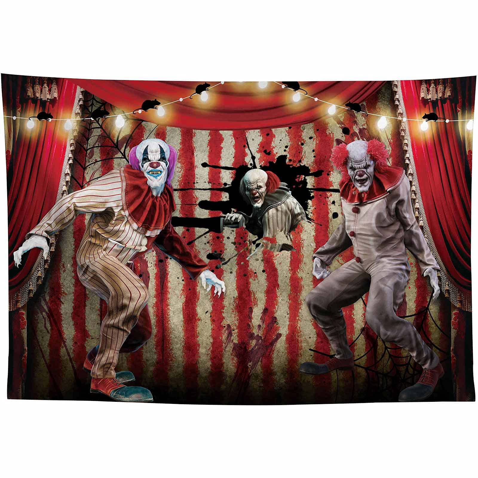 Buy Allenjoy 8x6ft Halloween Evil Clown Backdrop Horror y Circus