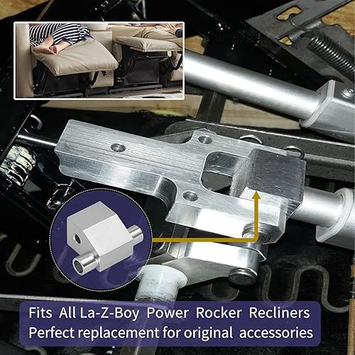 Miniatura 4 de Palanca de montaje de horquilla de extremo de motor de metal para reclinables La Z Boy/LazyBoy Power Se adapta a todas las sillas reclinables