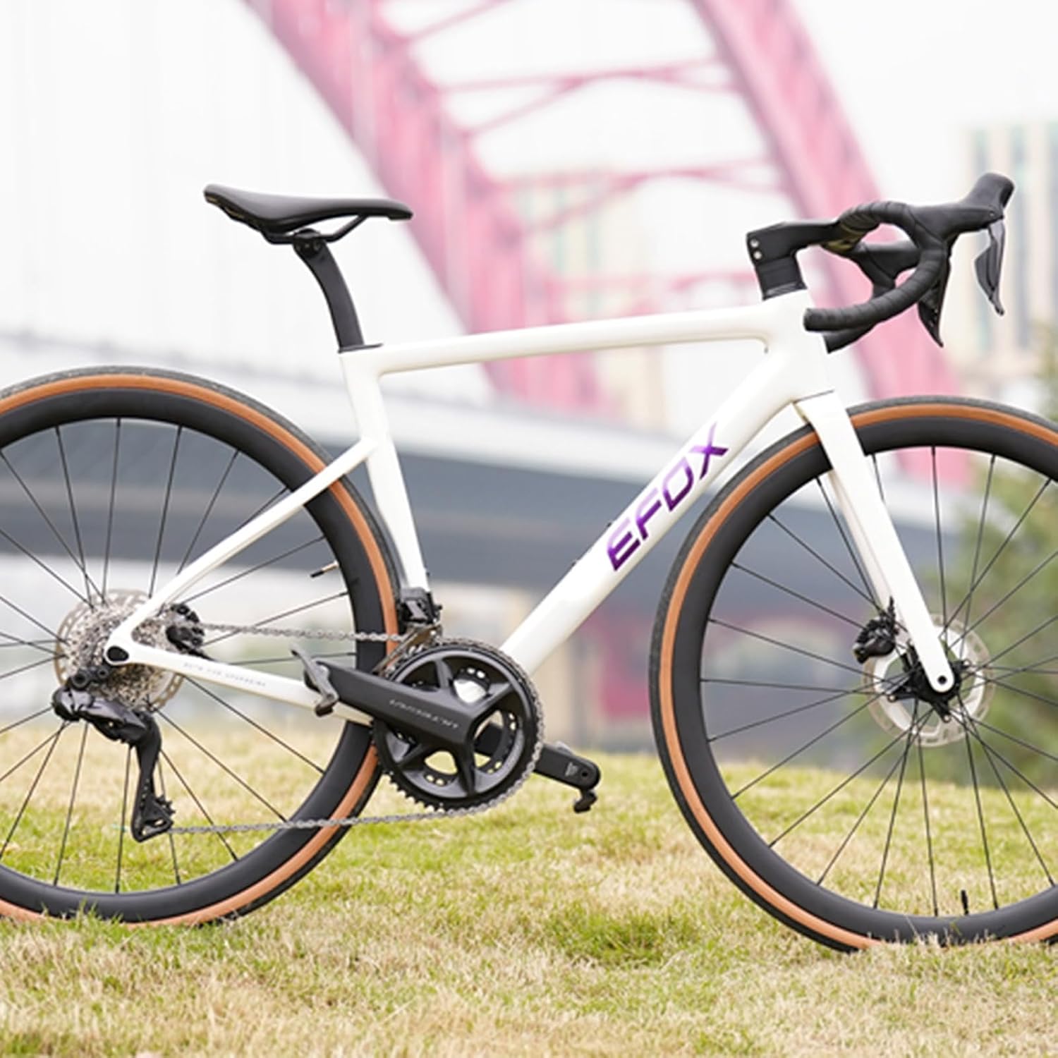 Road Bike Frameset 700C 49cm 52cm 54cm Full Carbon Fiber Disc Brake Frame 100MM/142mm Thru-Axle Frame with Fork and Handlebars